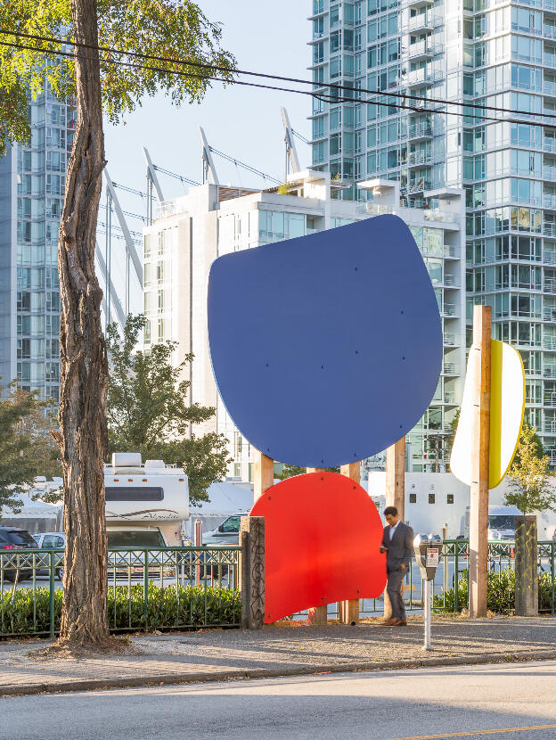 Lawrence Paul Yuxweluptun: Ovidism, 2016; Other Sights for Artists Projects - The Larwill Park Site Public Art Projects, Larwill Park, Vancouver BC