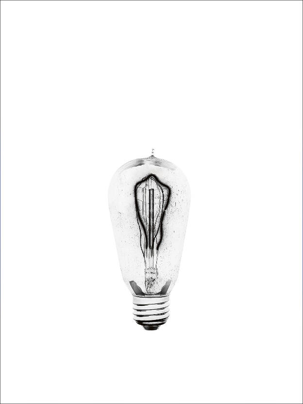 1893 Carbon Filament (white), 2010, giclée on Ultramount, 35 x 43