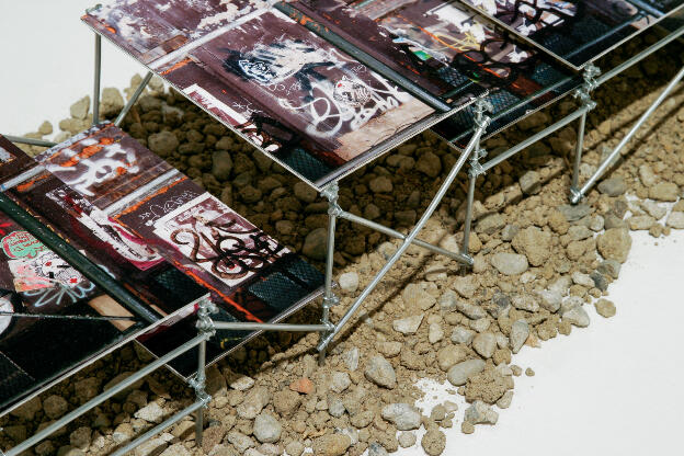 no. 2: Williamsburg is for Lovers [scale prototype], 2005, mixed media, 60 x 10 x 8