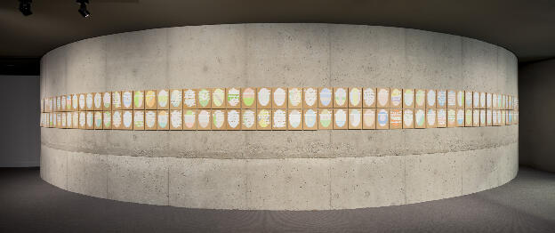 Raafat Ishak: Responses to an Immigration Request From On Hundred and Ninety-Four Governments, 2013; installed Museum of Anthropology, 2013