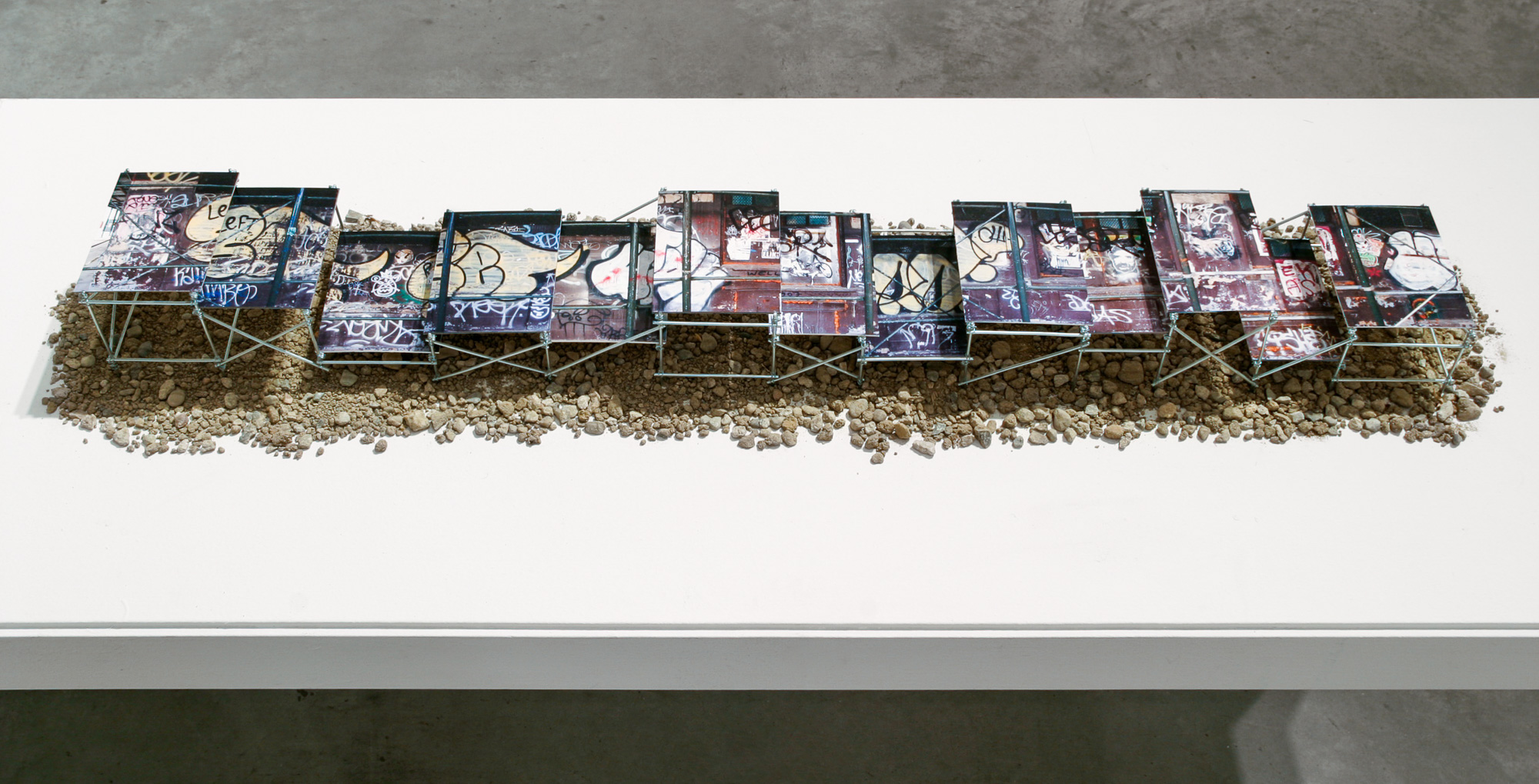 no. 2: Williamsburg is for Lovers [scale prototype], 2005, mixed media, 60 x 10 x 8